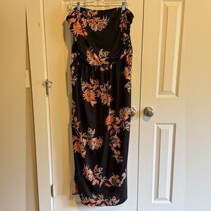 Strapless maxi dress